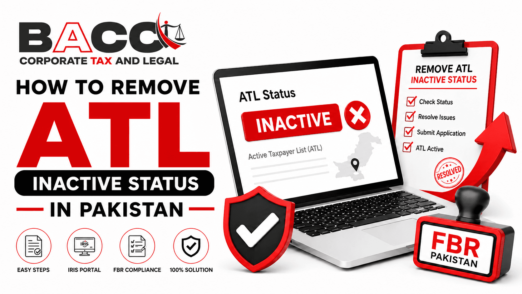"How to Remove ATL Inactive Status in Pakistan – Complete FBR Guide 2026 with step-by-step process to reactivate Active Taxpayer List (ATL) status."