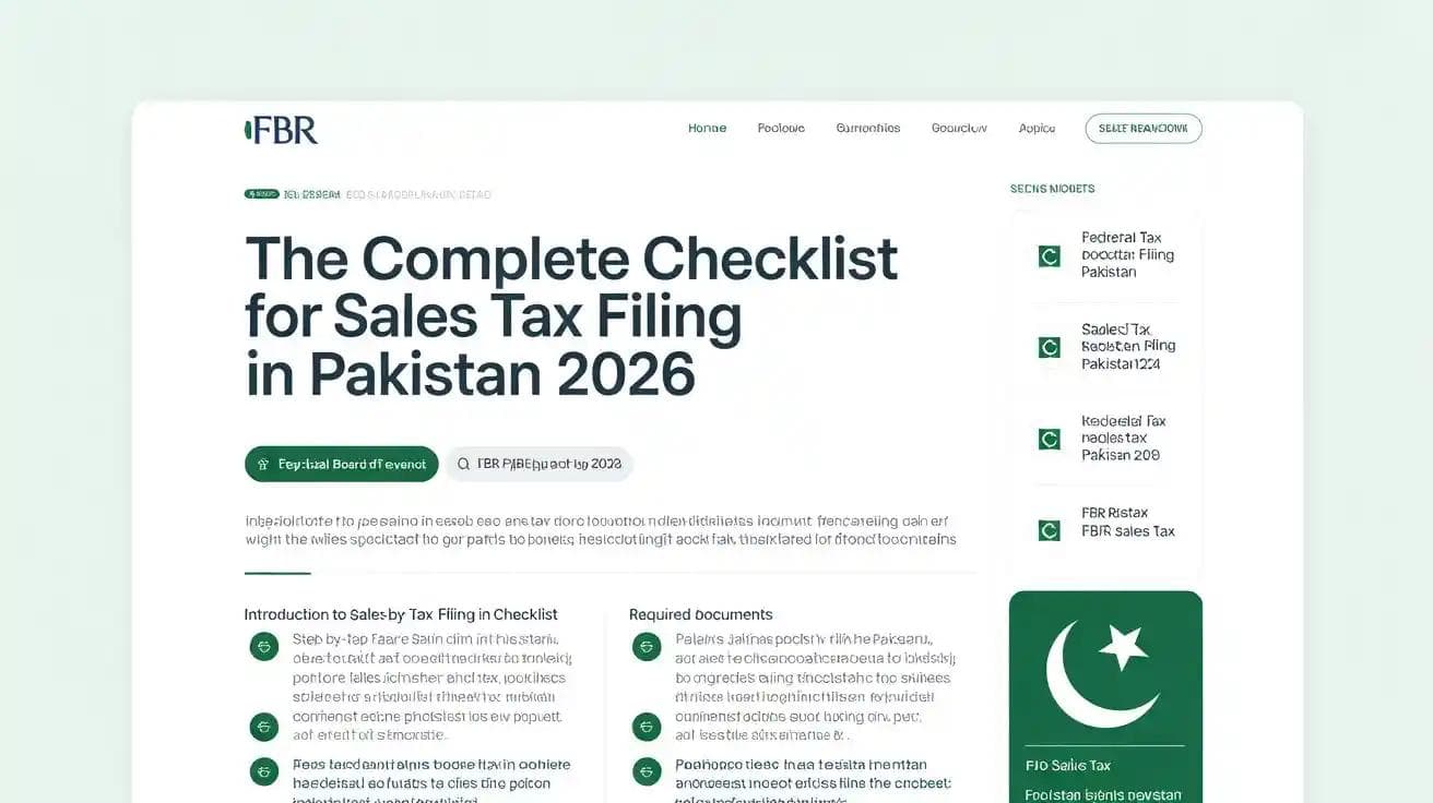 Step-by-Step Sales Tax Return Filing Process Through FBR IRIS