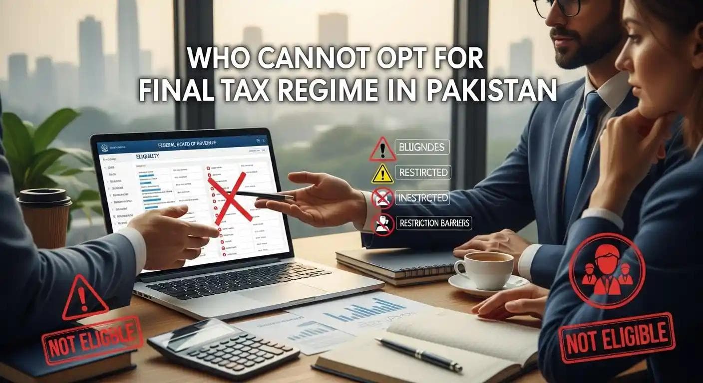 Who Cannot Opt for Final Tax Regime in Pakistan